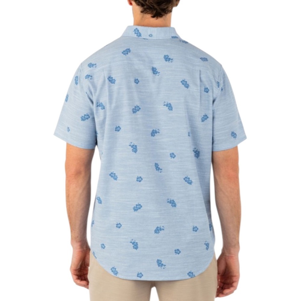 Hurley Mens One‎ and Only Lido Stretch Short Sleeve Shirt NWT - XXL - Blue - Picture 3 of 10